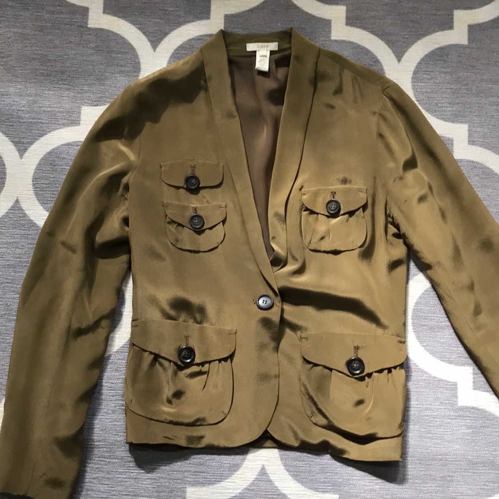 Jcrew silk jacket size 2